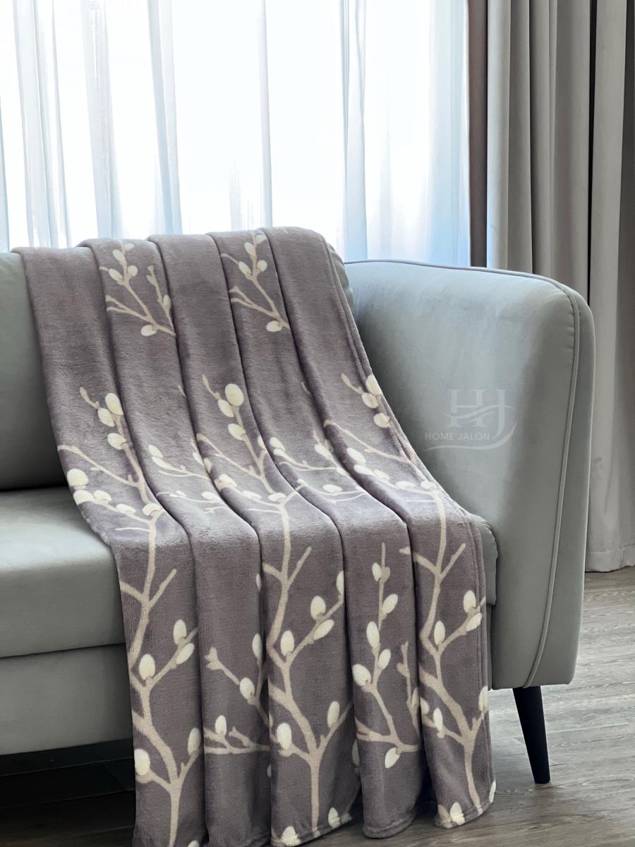 Плед велсофт ST-87 Верба Home Jalon коричневый - 0