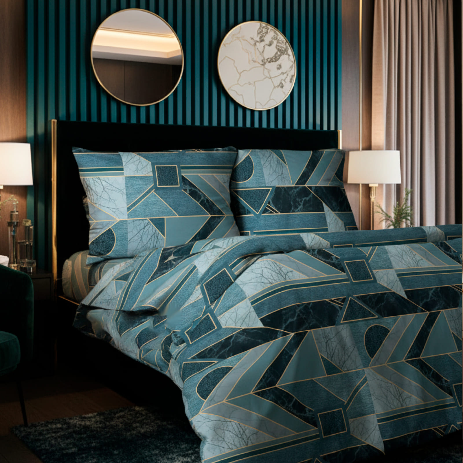 Бязь Премиум 220 см наб рис.72269-3 Нефрит - 3