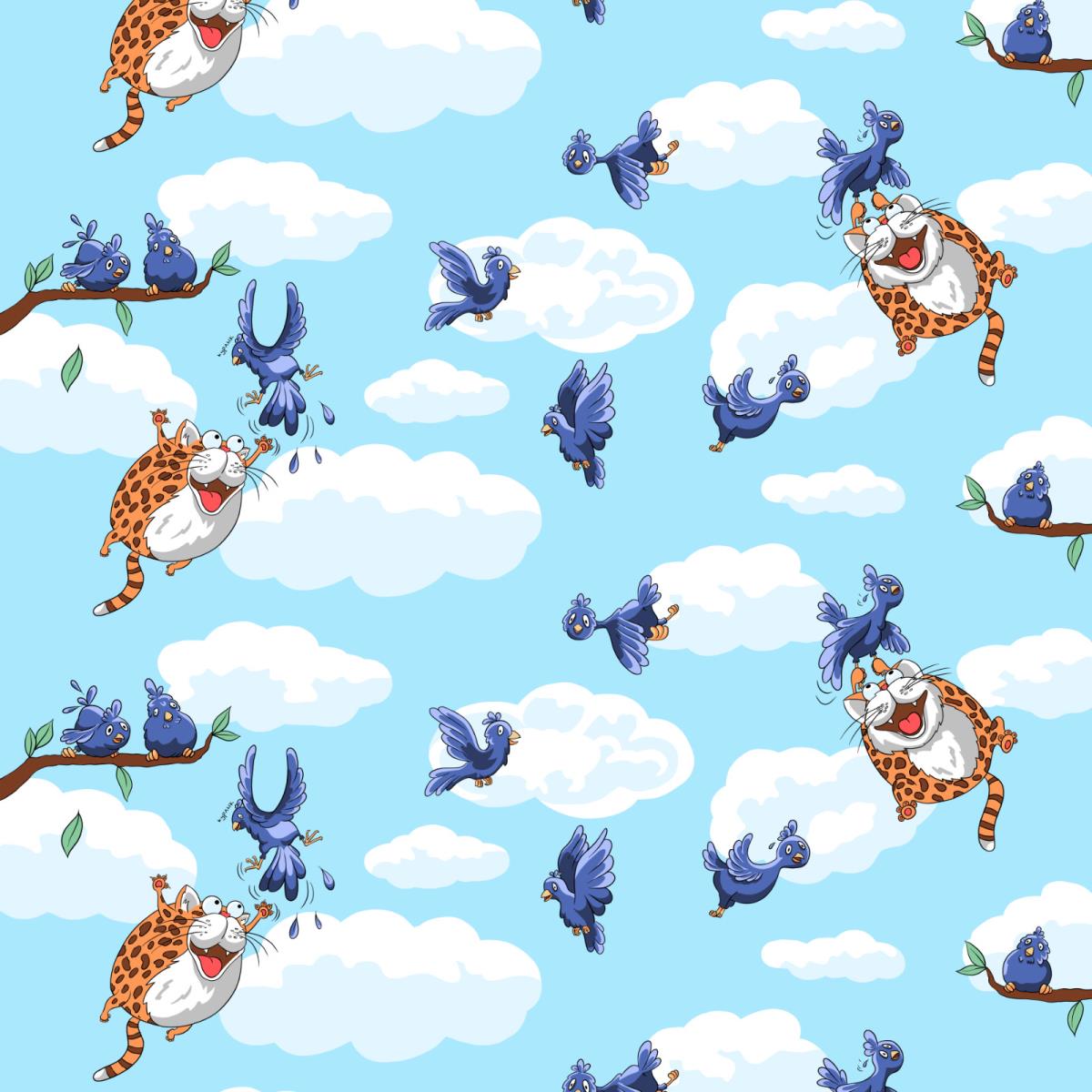 Полотно вафельное 150 см наб рис.29334-1 Курлык - 0