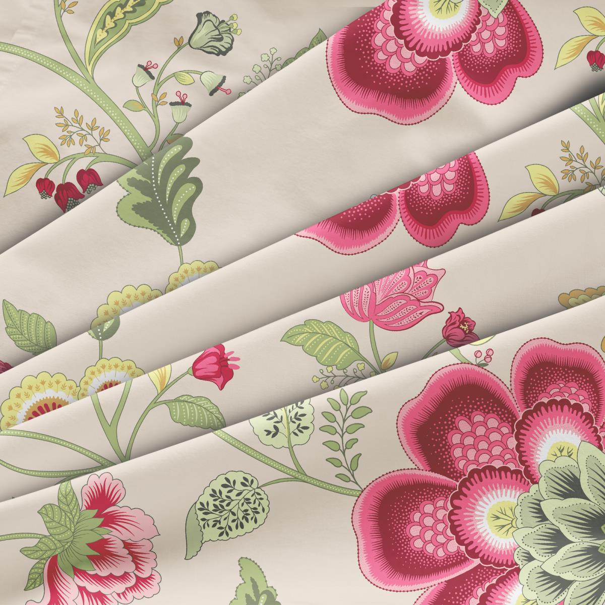 Перкаль 220 см наб рис.50259-1 Данелла бежевый - 1