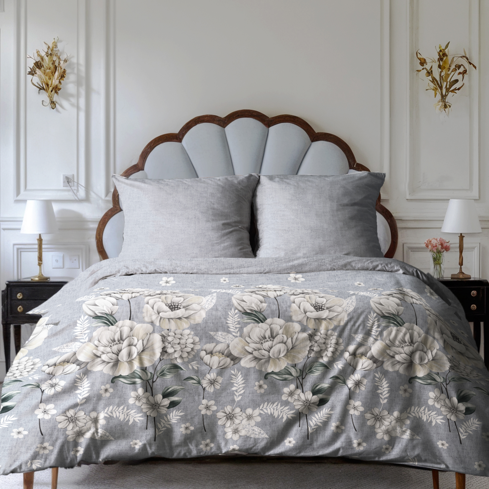 Перкаль 220 см наб рис.72246-1 Грей Блум - 0