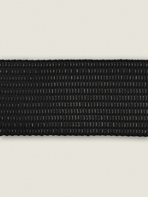 Тесьма окантовочная 22 мм арт Ф522 черная - 0