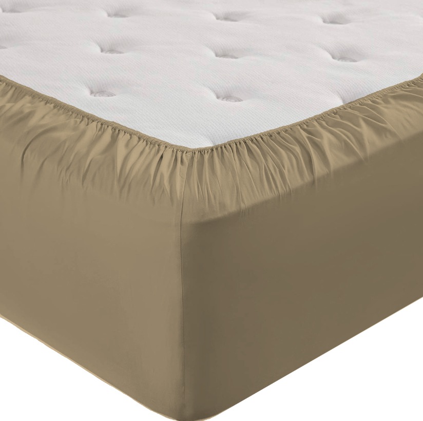 Простыня трикотажная на резинке Fine Line бежевый - 1