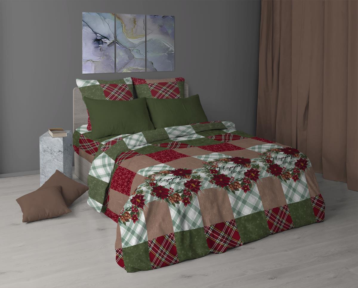 Перкаль 220 см наб рис.7228-1 Новогодний пэчворк - 0