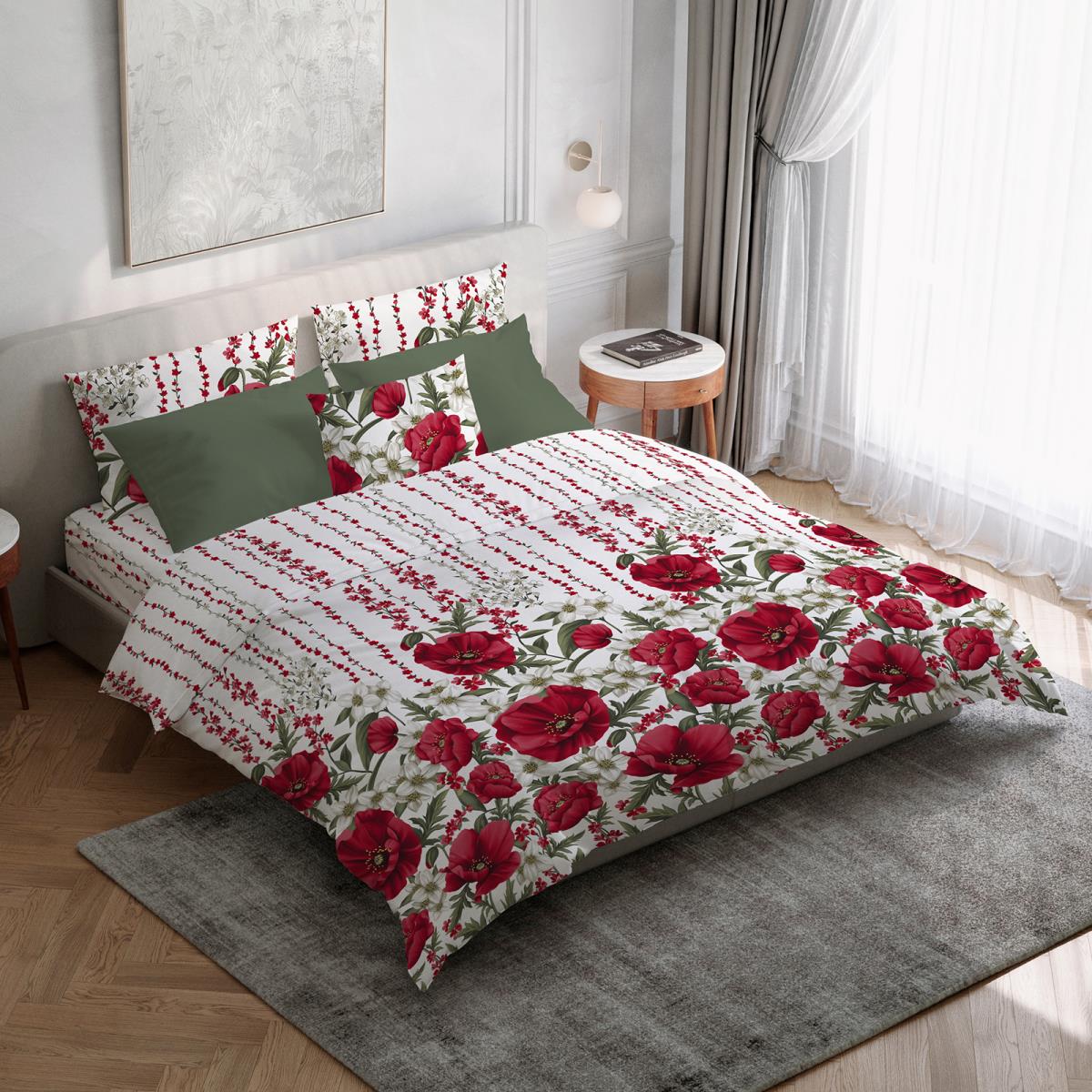 Бязь Премиум 220 см наб рис.7271-1 Маковая симфония - 0