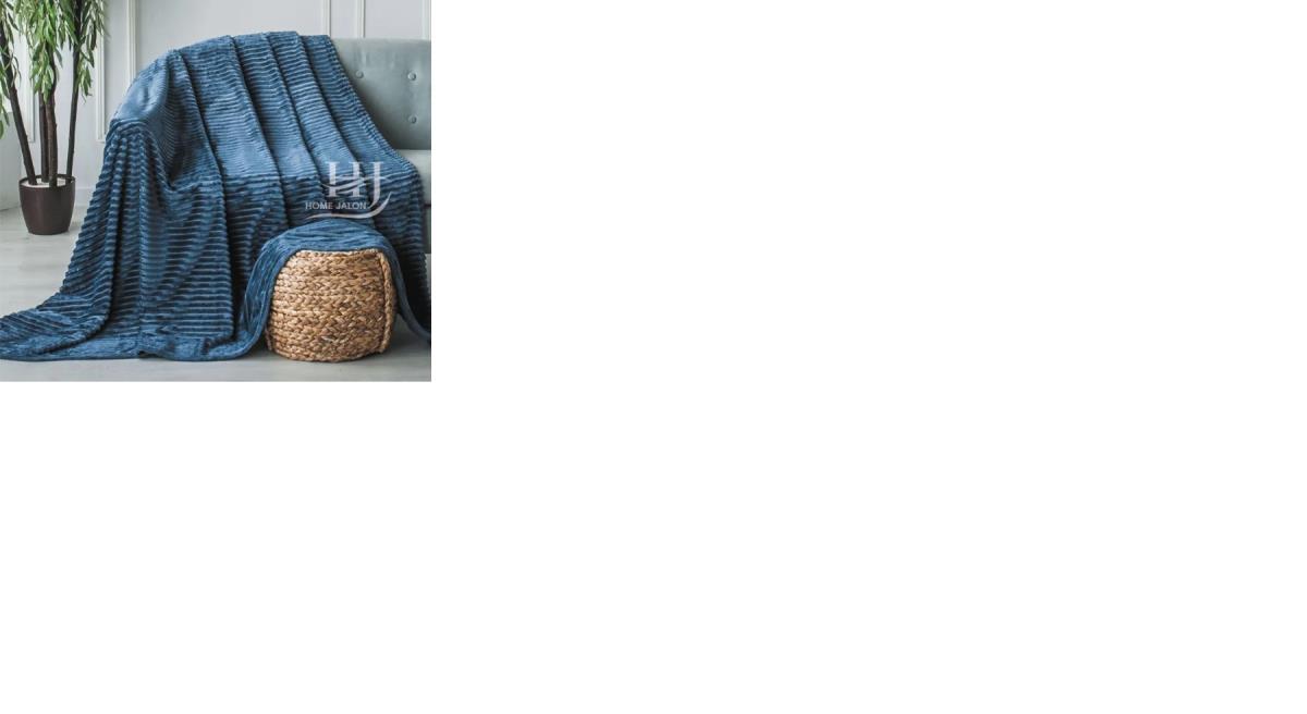 Плед велсофт ST-311 Волна Home Jalon сине-серый - 0