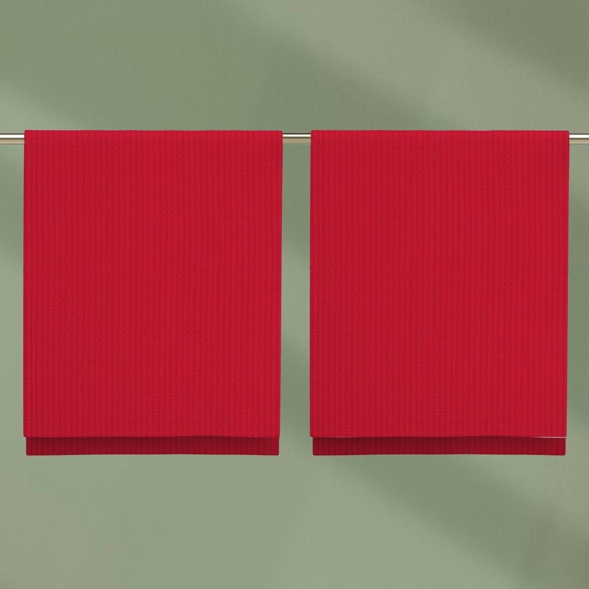 Набор вафельных полотенец Все ДOMA/Vse DOMA , красное - 0