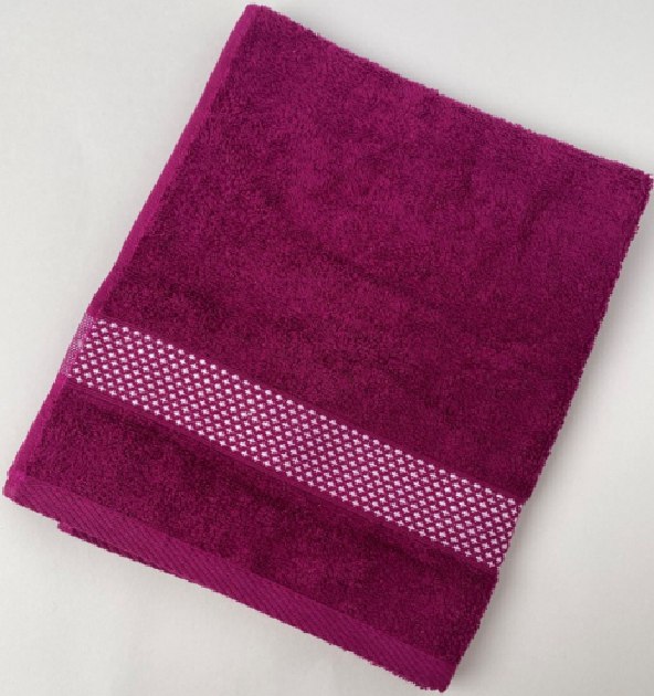 Полотенце махровое Кристаллики 1140 фуксия САХ 1072 - 0