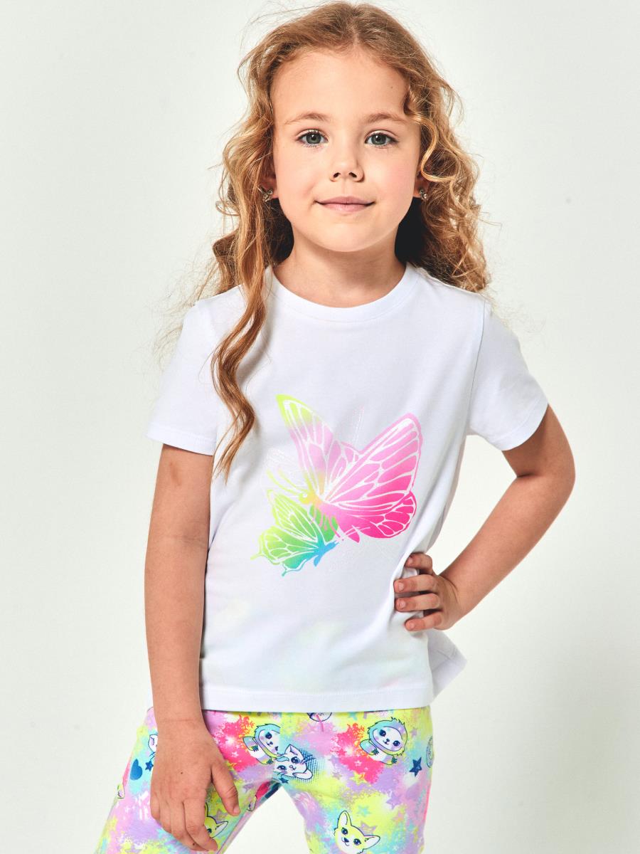 Фуфайка (футболка) д/дев Juno SS23GJ500 Nice белый - 2