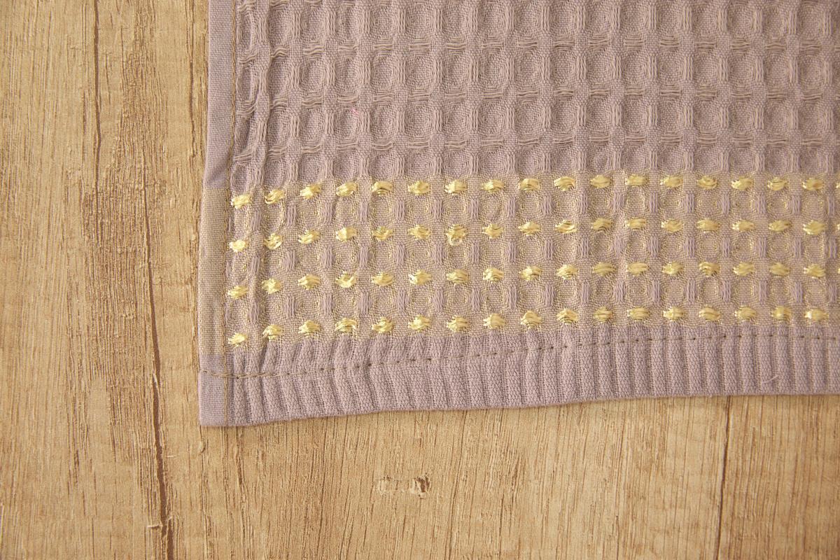 Полотенце вафельное Gala звезды серый песок - 3