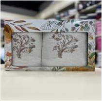 Набор полотенец махровых Bonsai кремовый АГХ - 0