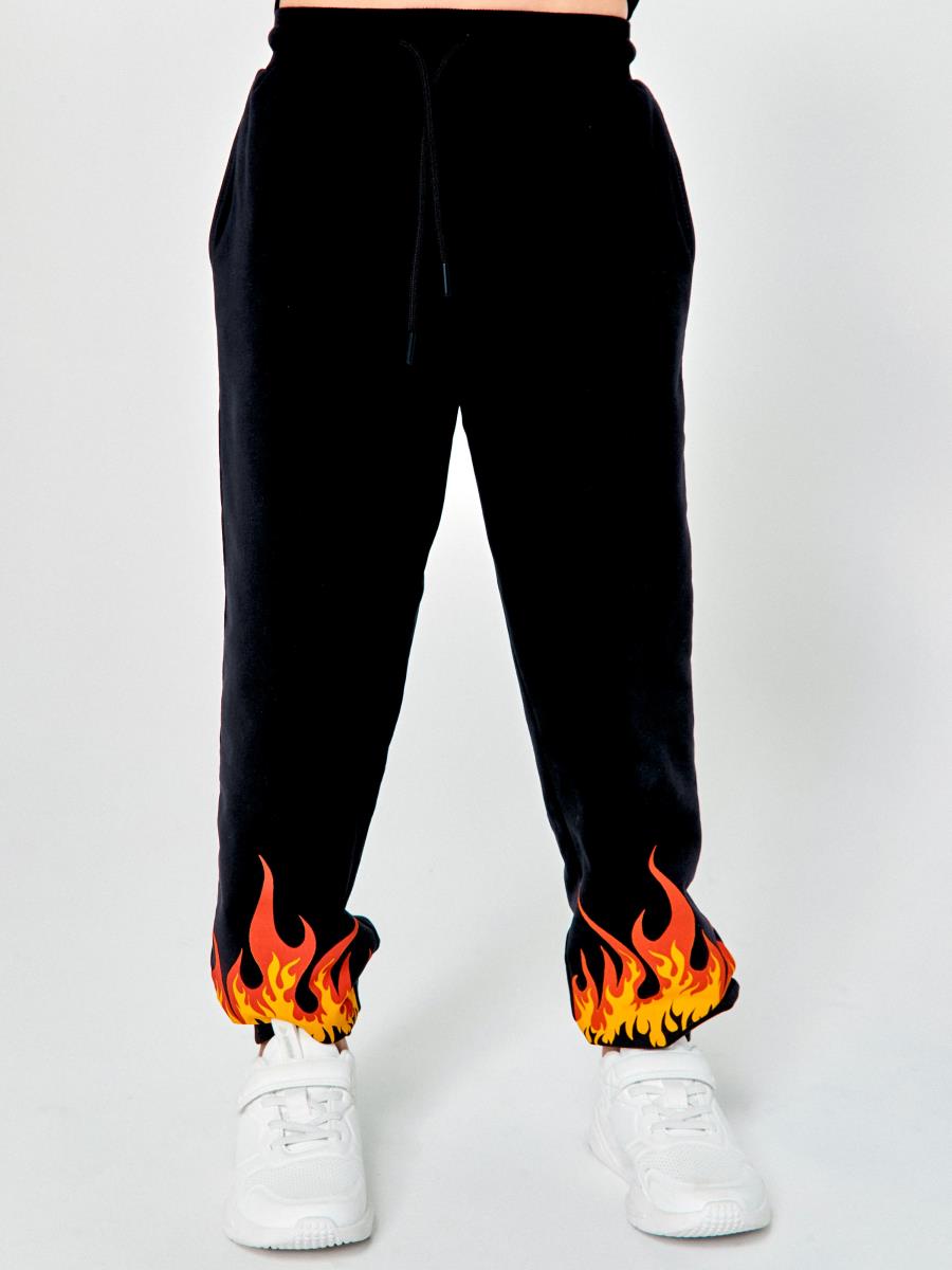 Брюки д/мал Juno SS23BJ620 Eat Repeat черный - 2