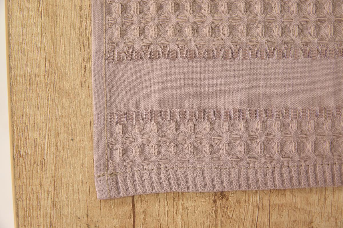 Полотенце вафельное Gala стежка серый песок - 2