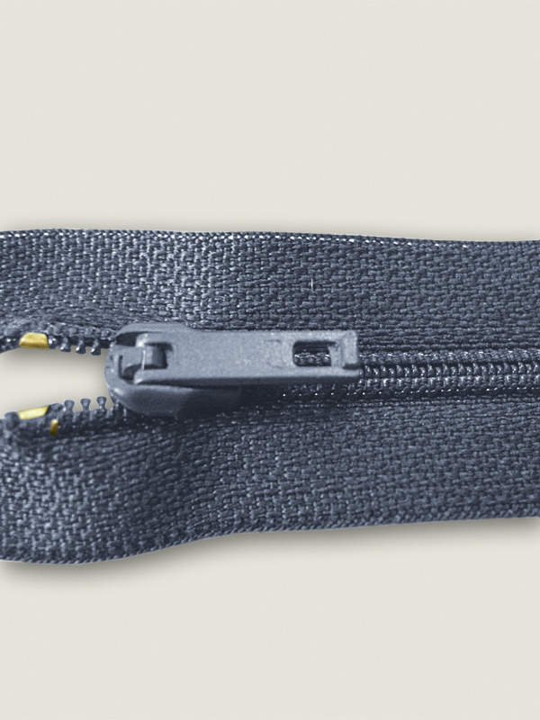 Молния витая брючная автомат Т4  20 см ц316 серая - 0