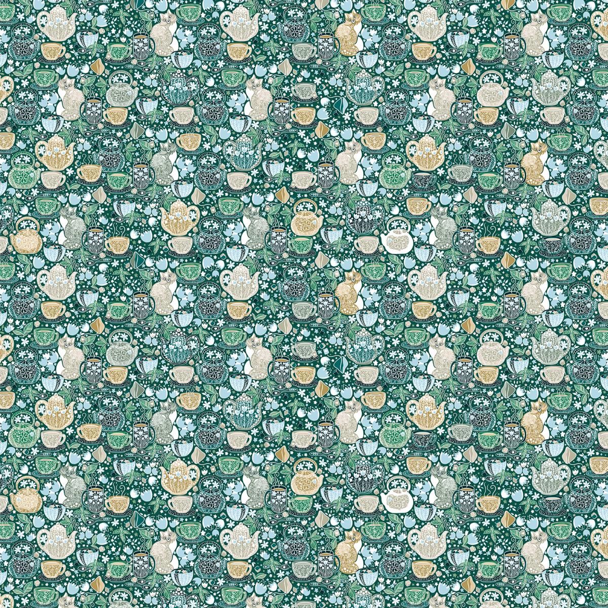 Рогожка 150 см наб рис.29316-1 Чаепитие - 0