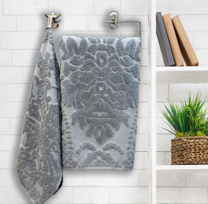 Полотенце махровое Damask Темно-серый - 0