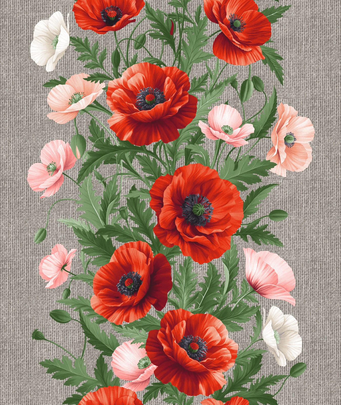 Дорожка 50 см наб рис.29451-1 Королевские маки - 0