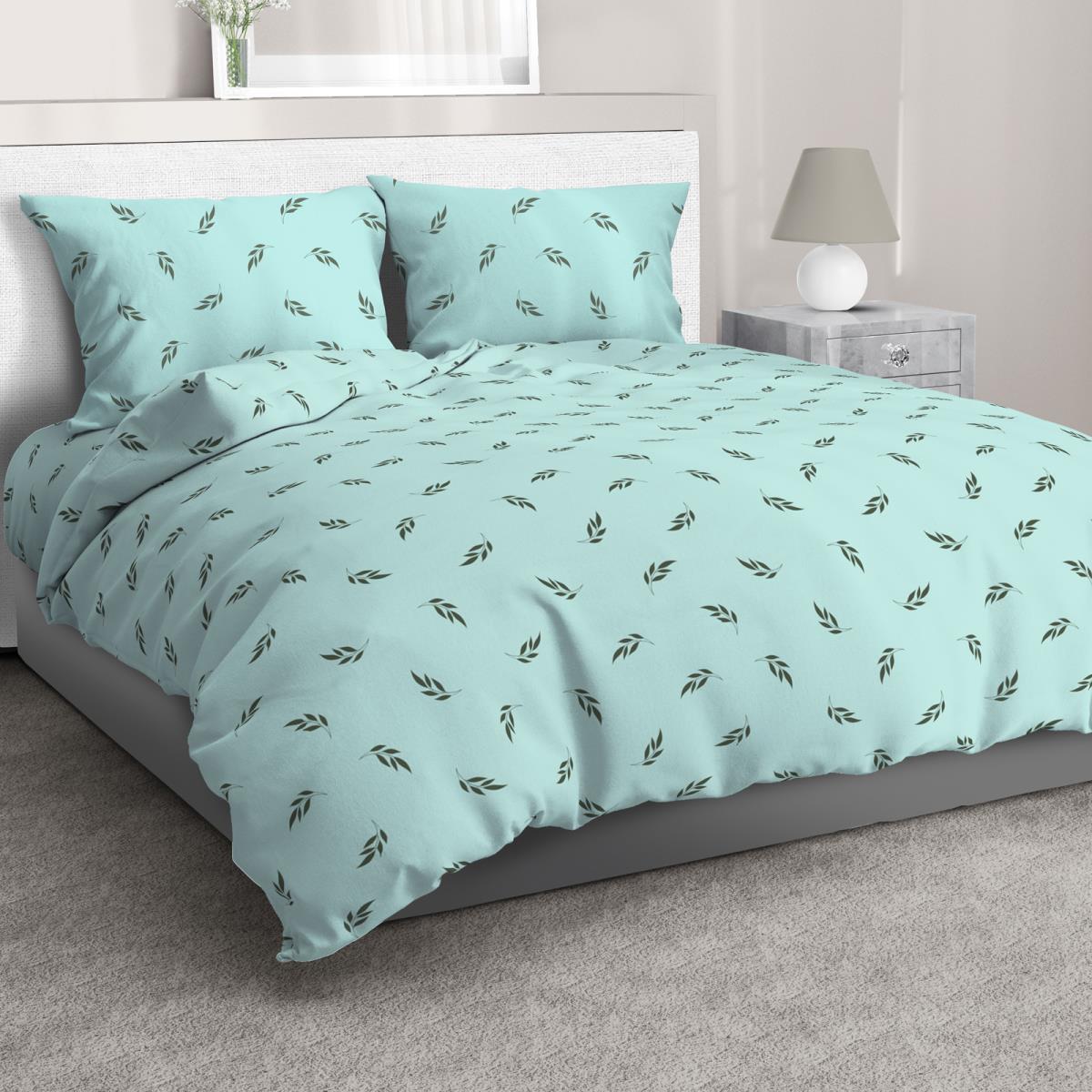 Бязь Премиум 220 см наб рис.50207-2 Флоренциум мятный компаньон - 0