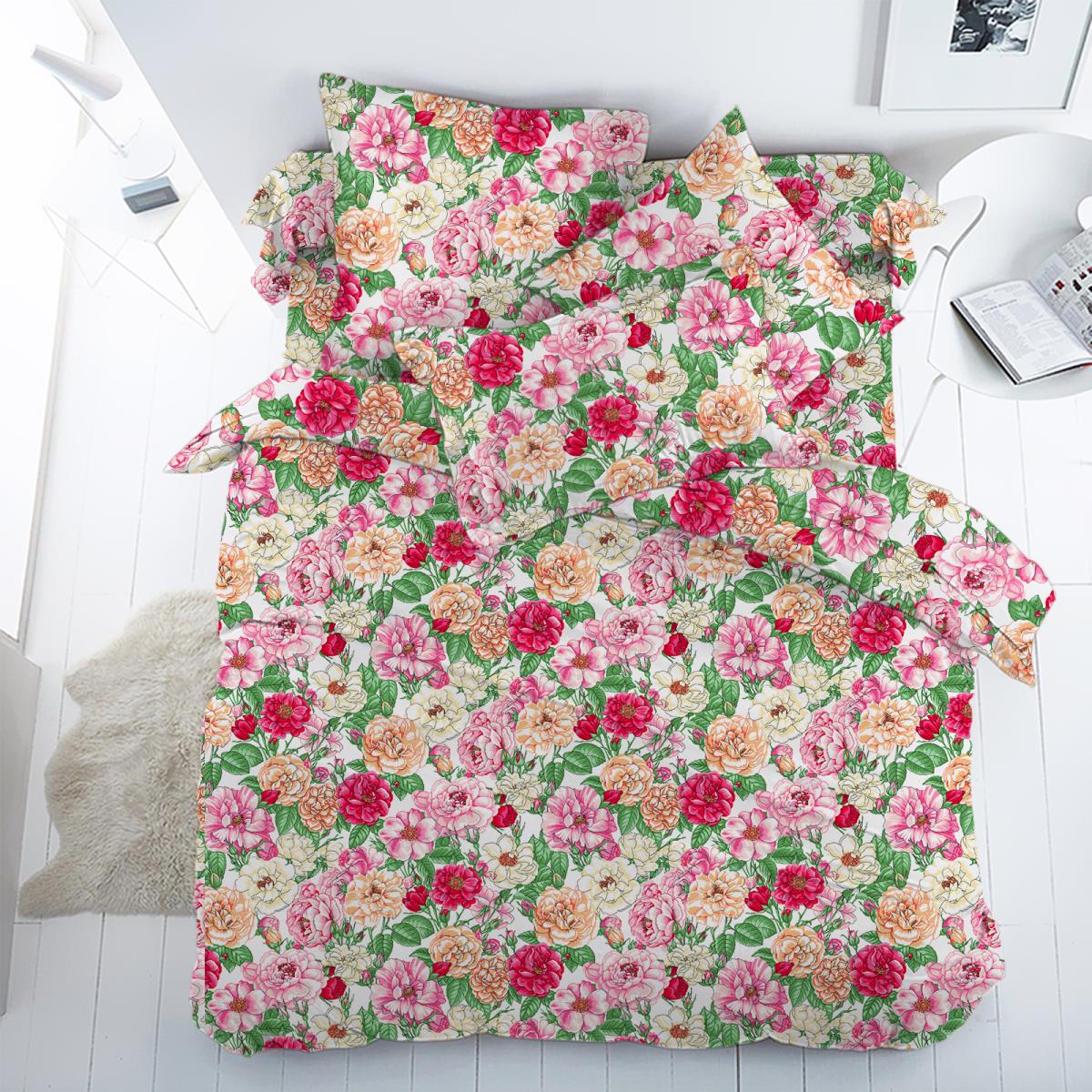 Бязь Премиум 150 см наб рис.13345-3 Цветущий шиповник - 0