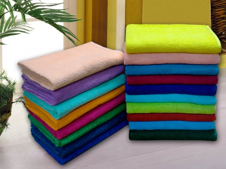 Полотенце гладкокрашеное махровое цв.621 голубой ВВХБК К1-5090 - 0