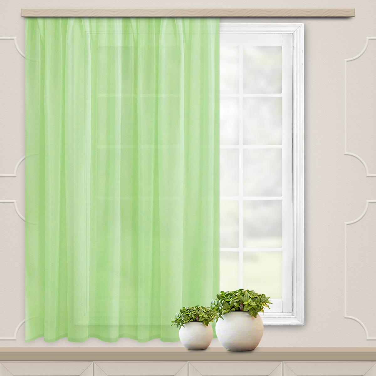 Штора вуаль Fine Line Дымка, св.зеленый - 0