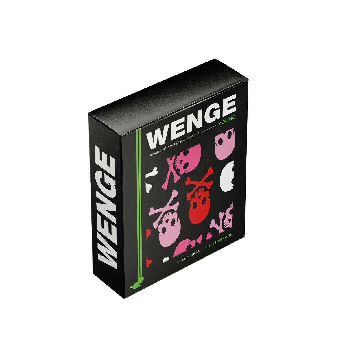 КПБ перкаль WENGE Young рис.60122-1 Colored skulls - 2