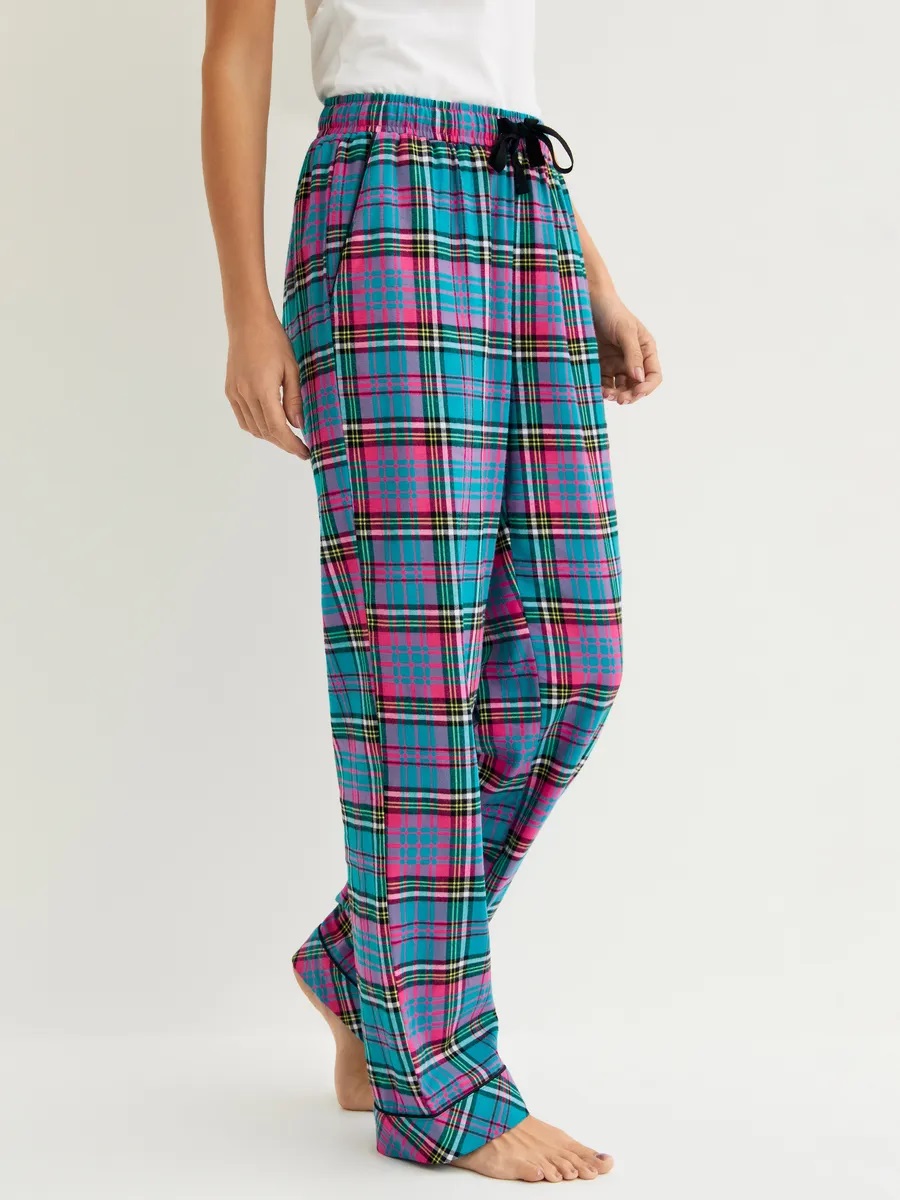 Брюки пижамные жен УНИСОН артикул AW25WW0027 Вивьен/Vivienne бирюзовый - 0