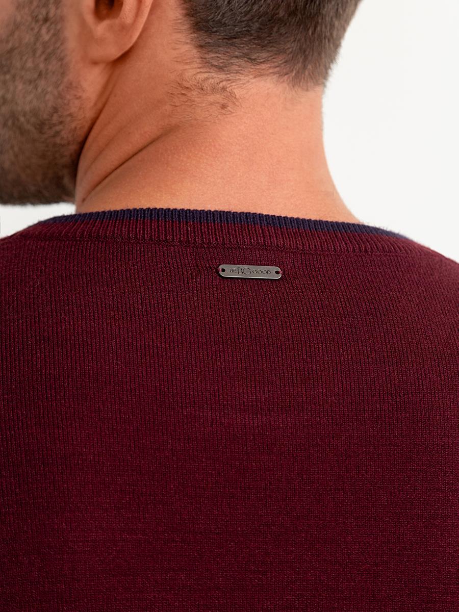 Джемпер муж BeGood AW23MK272 бургунди - 3