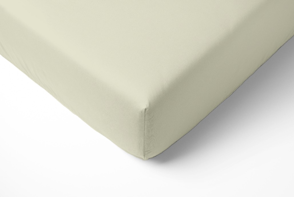 Простыня трикотажная на резинке Fine Line молочный - 0