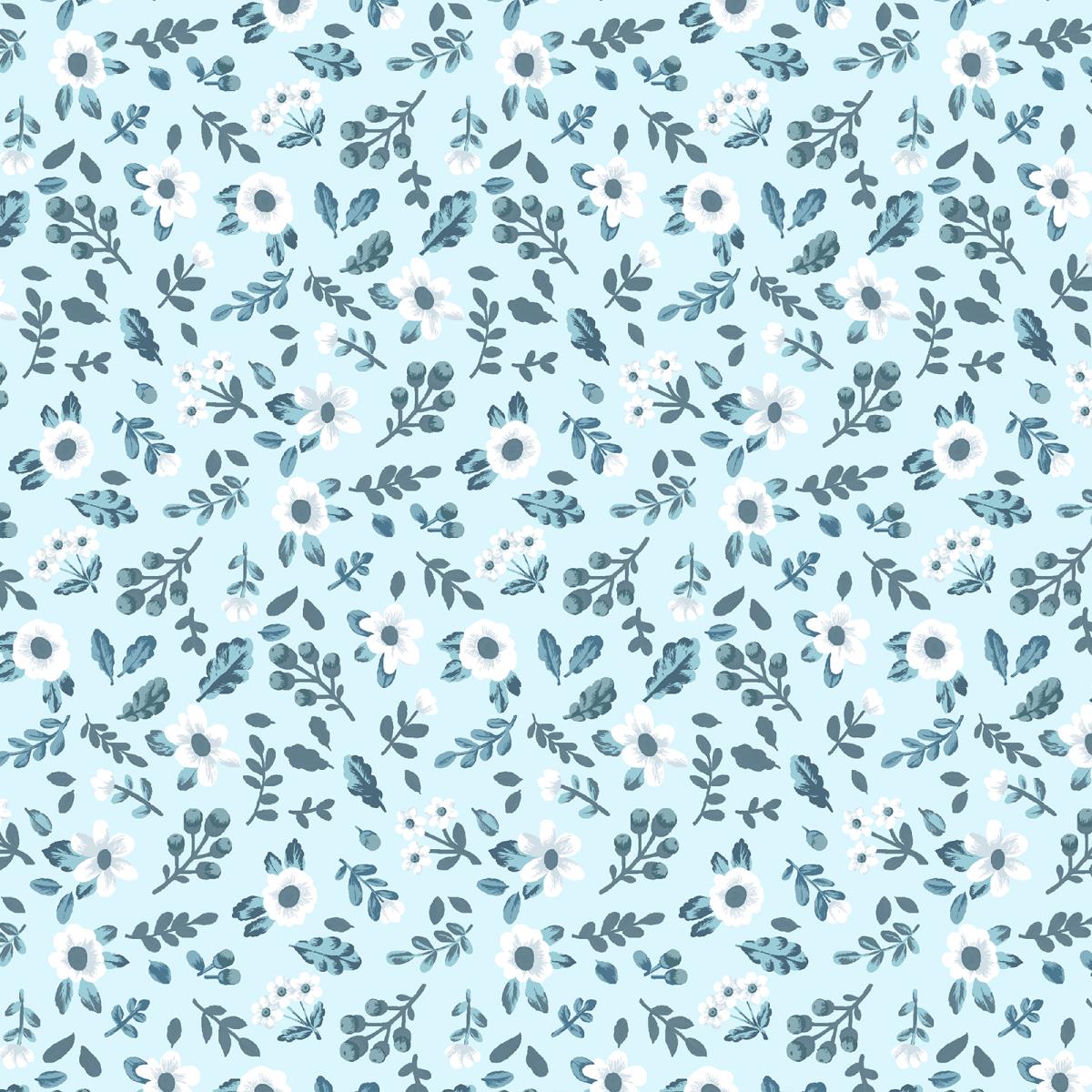 Бязь Комфорт 150 см наб рис.64041-2 Сильви голубой - 1