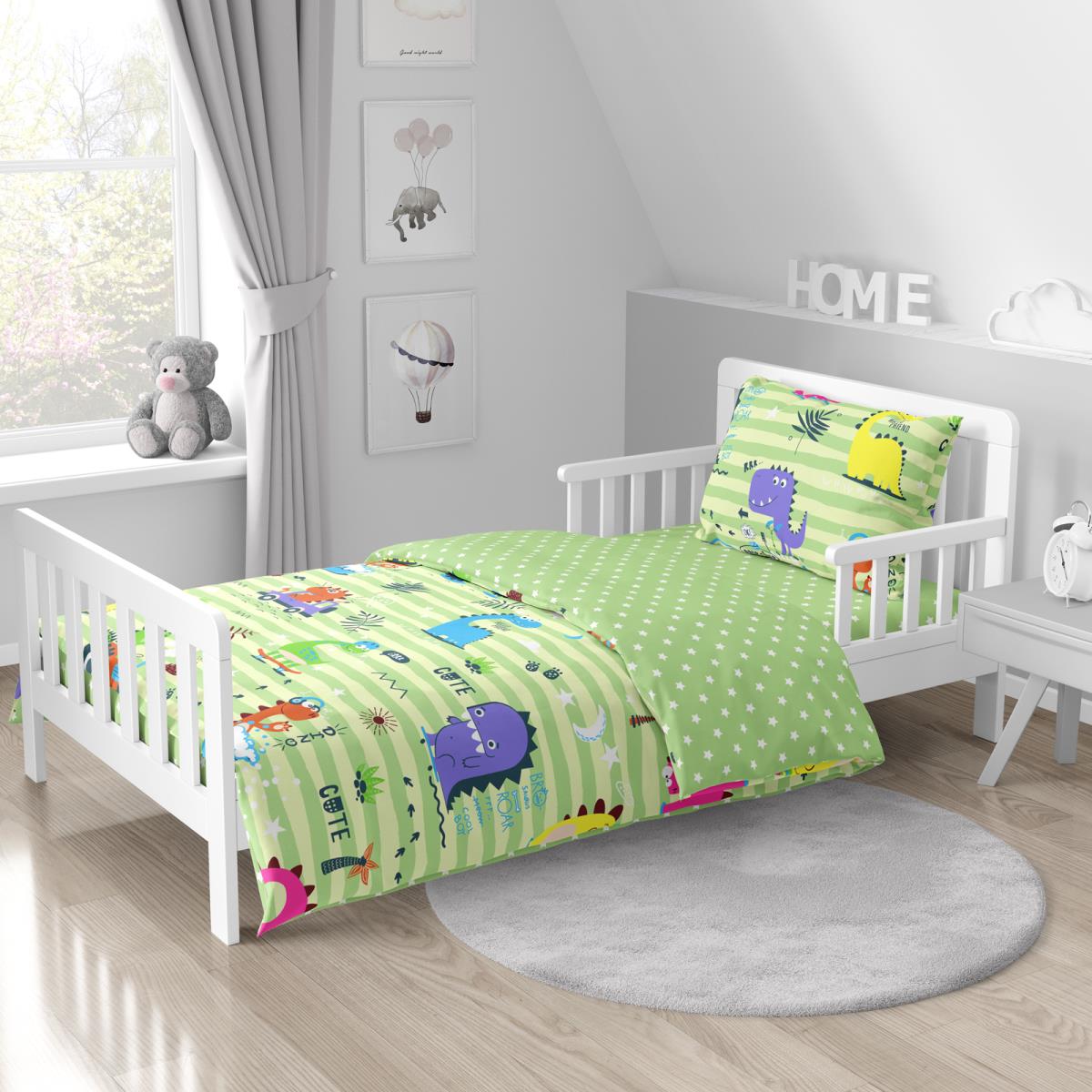 Перкаль 150 см наб рис.64042-1 Олли на зеленом (комп 957542) - 0