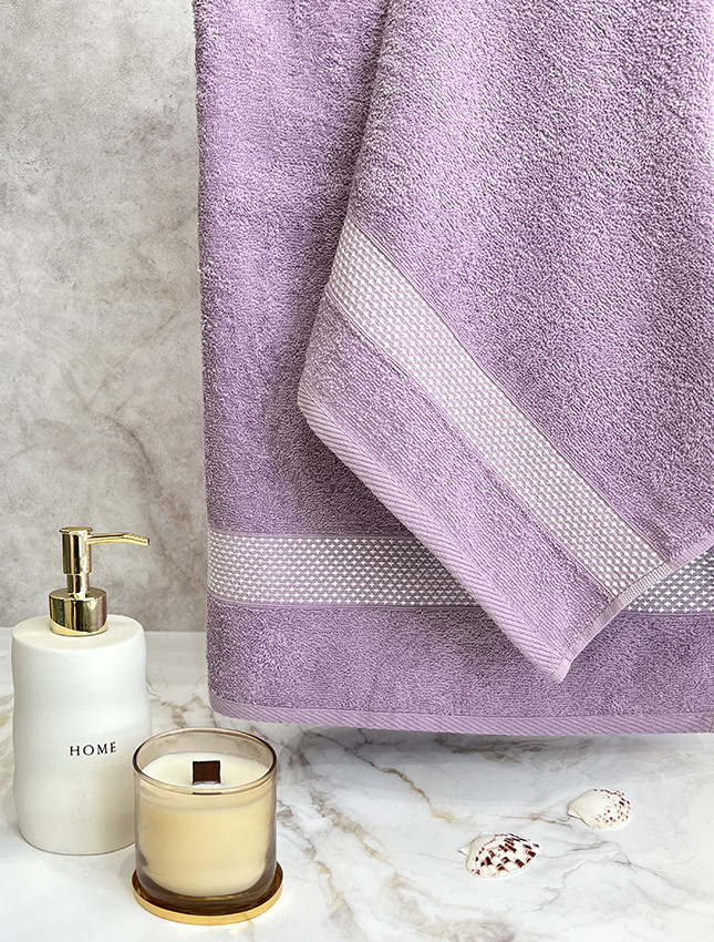 Полотенце махровое Кристаллики сиреневый 1058 САХ - 0