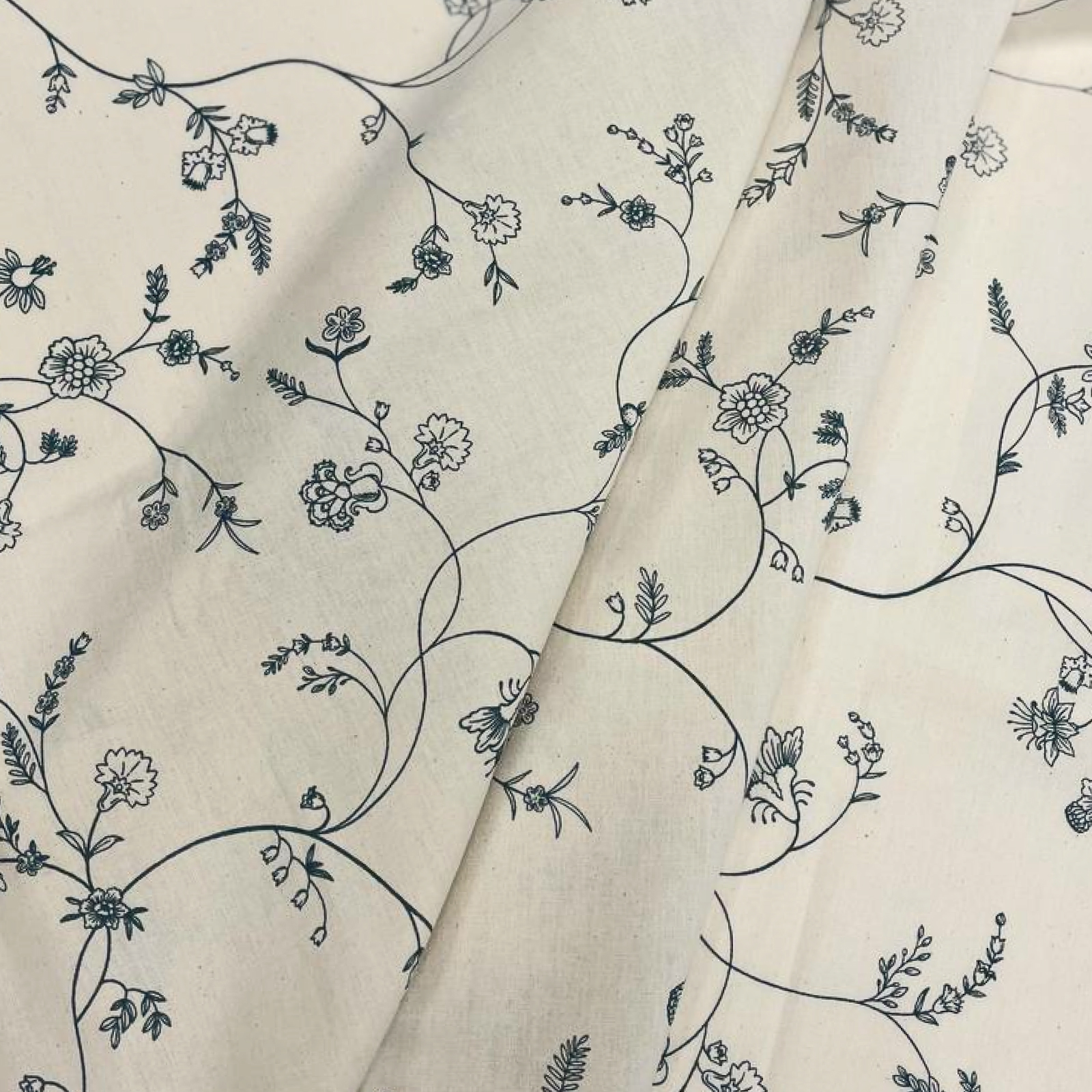 Вареный хлопок 220 см наб рис.72238-2 Цветочный сад - 2