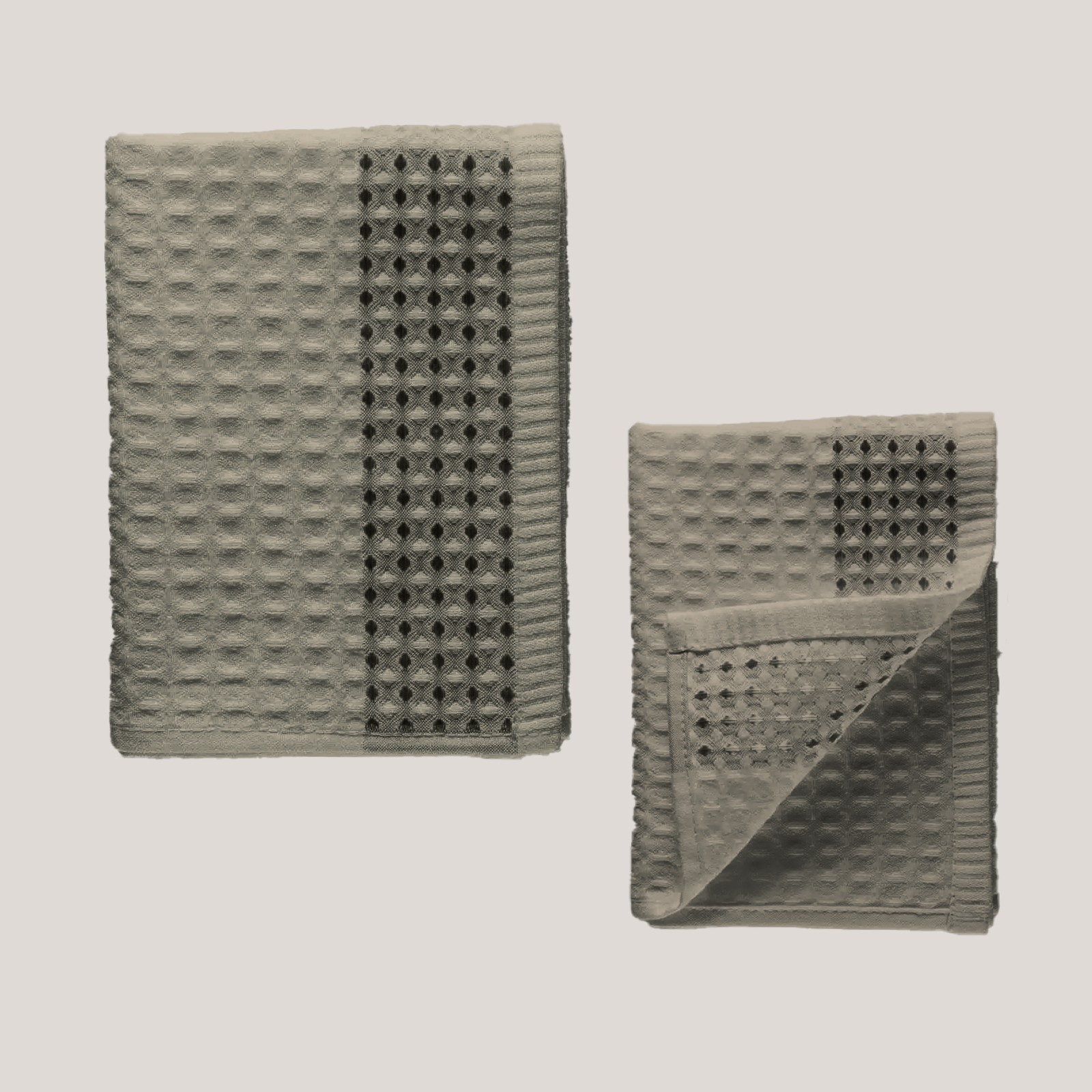 Полотенце вафельное Fine Line, коллекция Amelia, кварцевый серый - 0