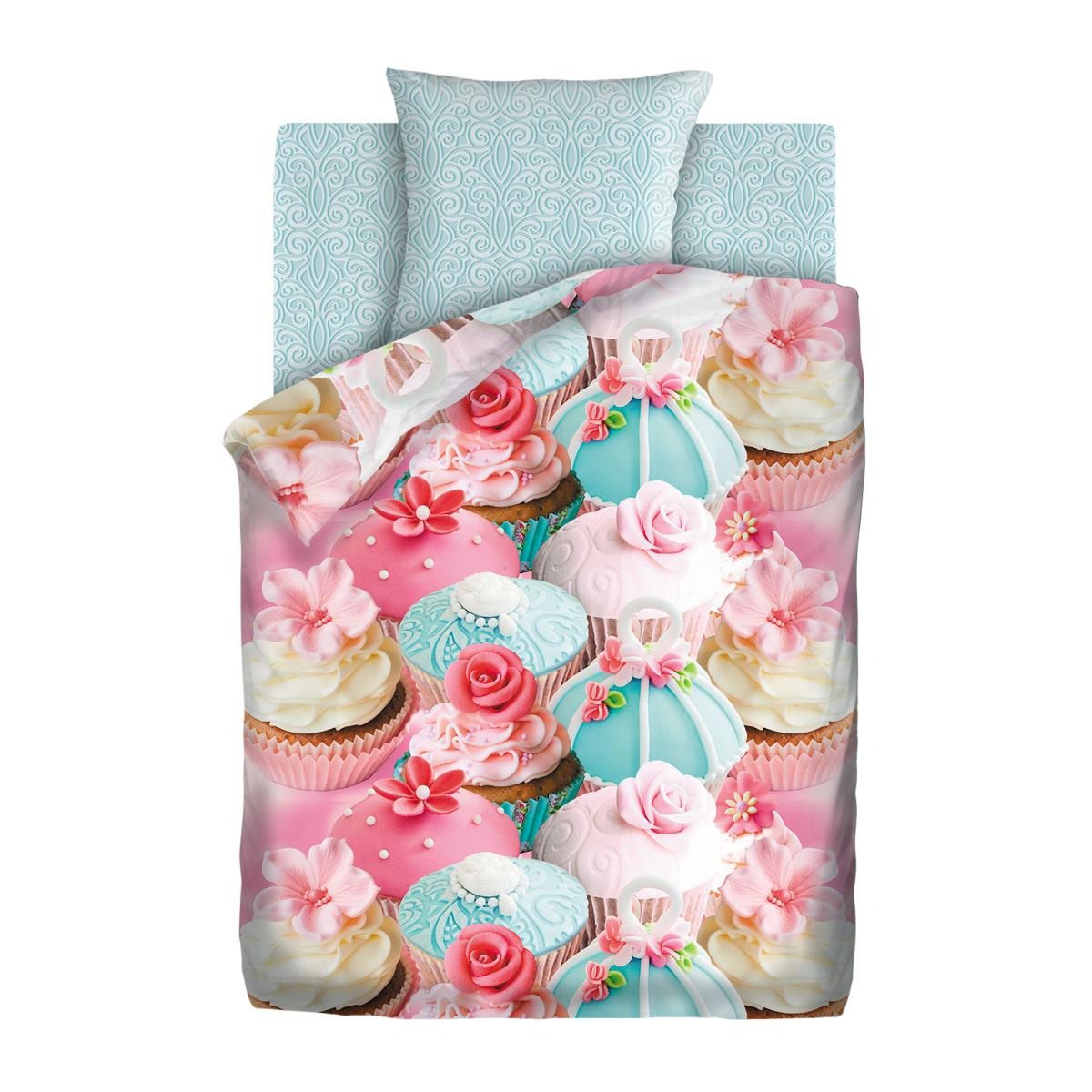 КПБ бязь Juno рис.8669-1/8670-1 Капкейк - 1