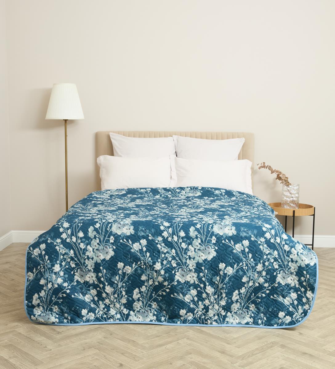 Покрывало двустороннее п/э Комфорт Цветочная россыпь - 0