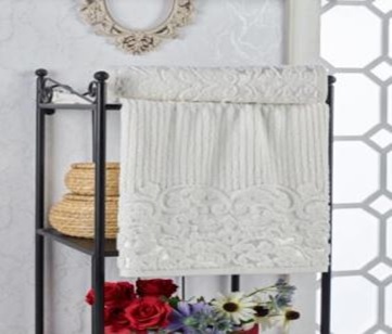 Полотенце махровое Касандра/Cassandra Кремовый - 0