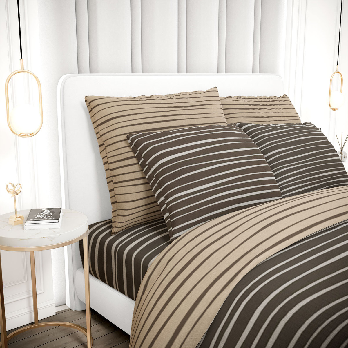 КПБ бязь Fine Line рис.50223-2/50223-1 Руанда н/у - 1