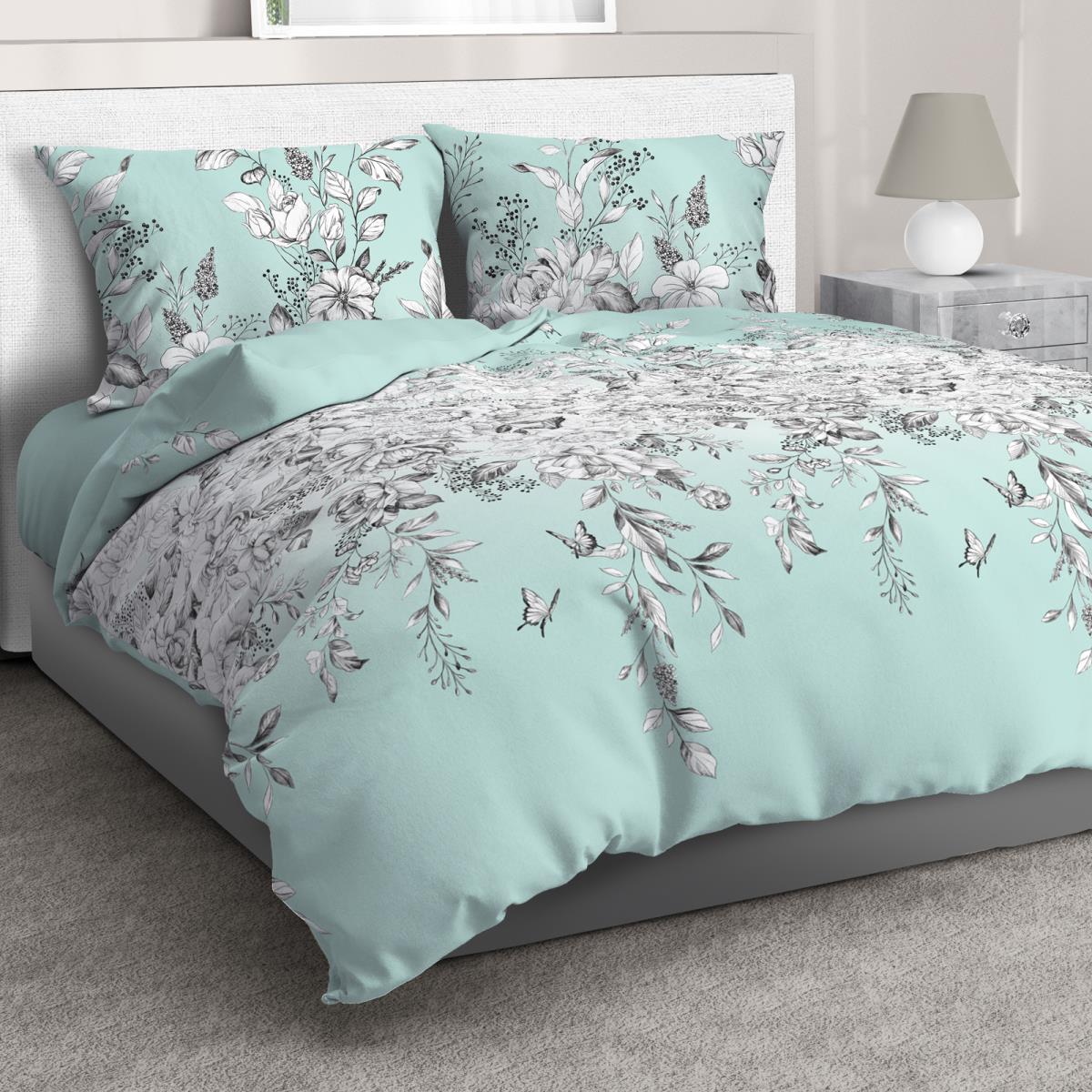 Бязь Премиум 220 см наб рис.50214-2 Розалия на шалфее (комп 936081) - 0