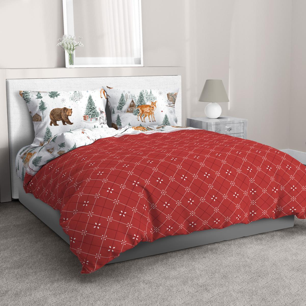 Перкаль 220 см наб рис.50216-1 Рождественский лес компаньон - 0