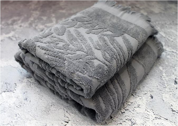 Полотенце махровое PALMA 100% хлопок, серый - 0