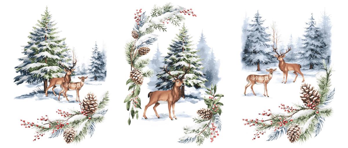 Рогожка 150 см наб рис.29293-1 У снежных берегов - 0