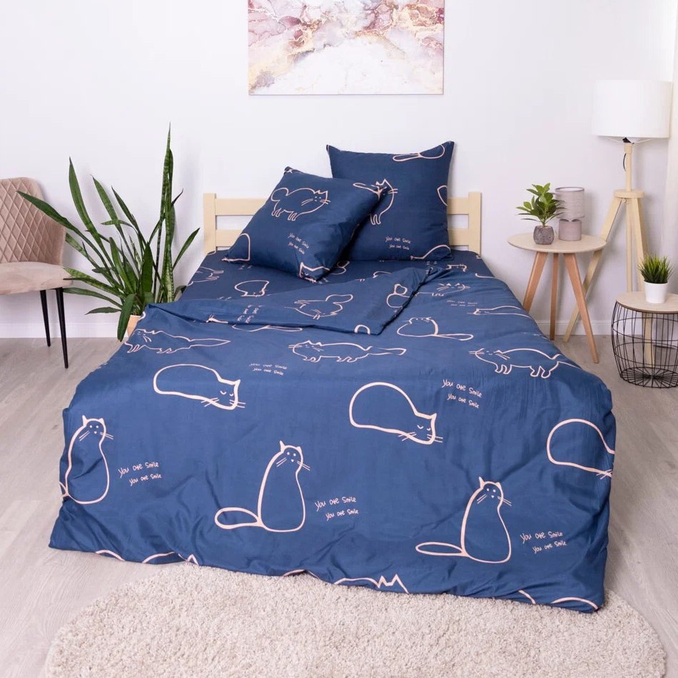 КПБ сатин Коты - 0