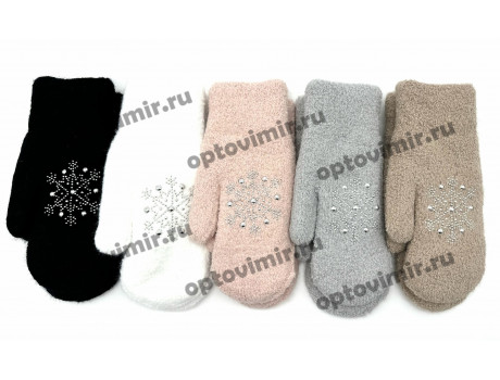 Варежки жен. Корона со снежинкой 6341 (м) - 0