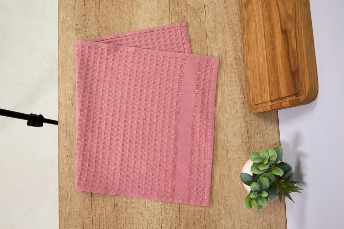 Полотенце вафельное Gala стежка розовый - 0