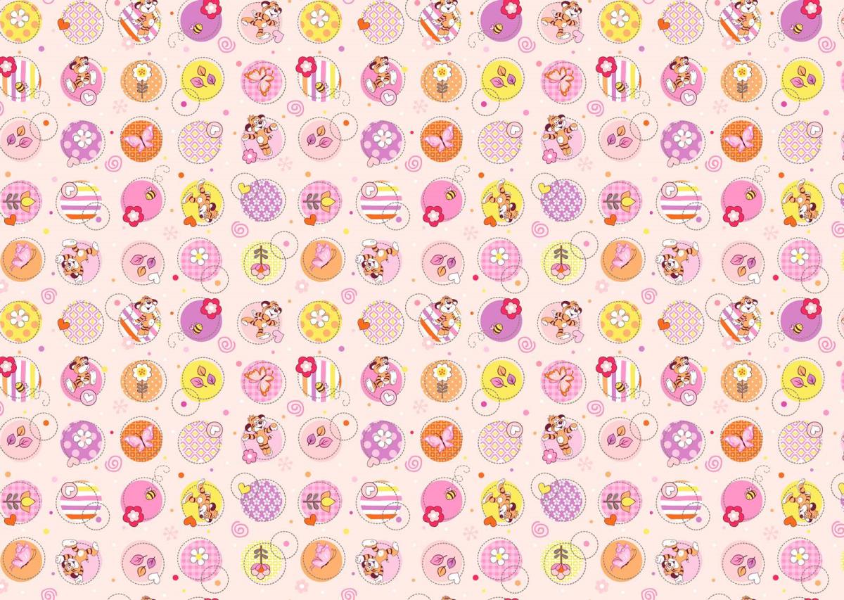 Фланель 90 см наб рис.5556-2 Тигрята - 0