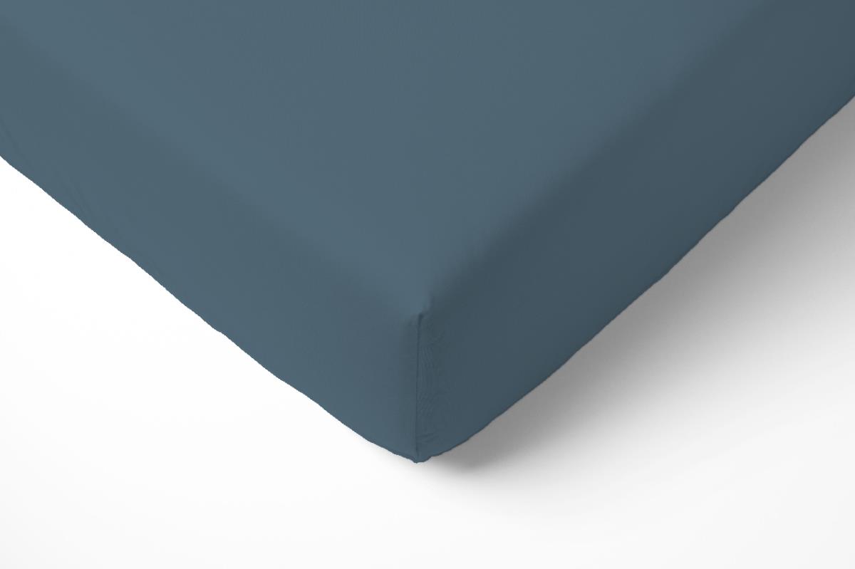 Простыня трикотажная на резинке Fine Line голубая ель - 0