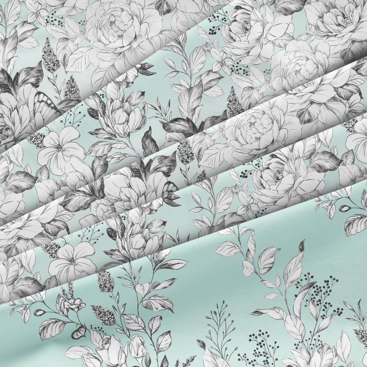 Бязь Премиум 220 см наб рис.50214-2 Розалия на шалфее (комп 936081) - 2