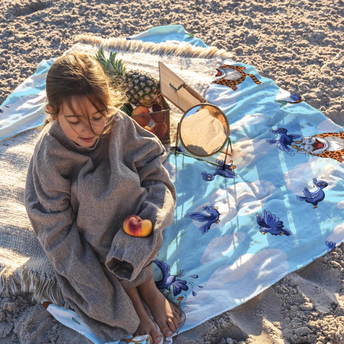 Полотно вафельное 150 см наб рис.29334-1 Курлык - 1