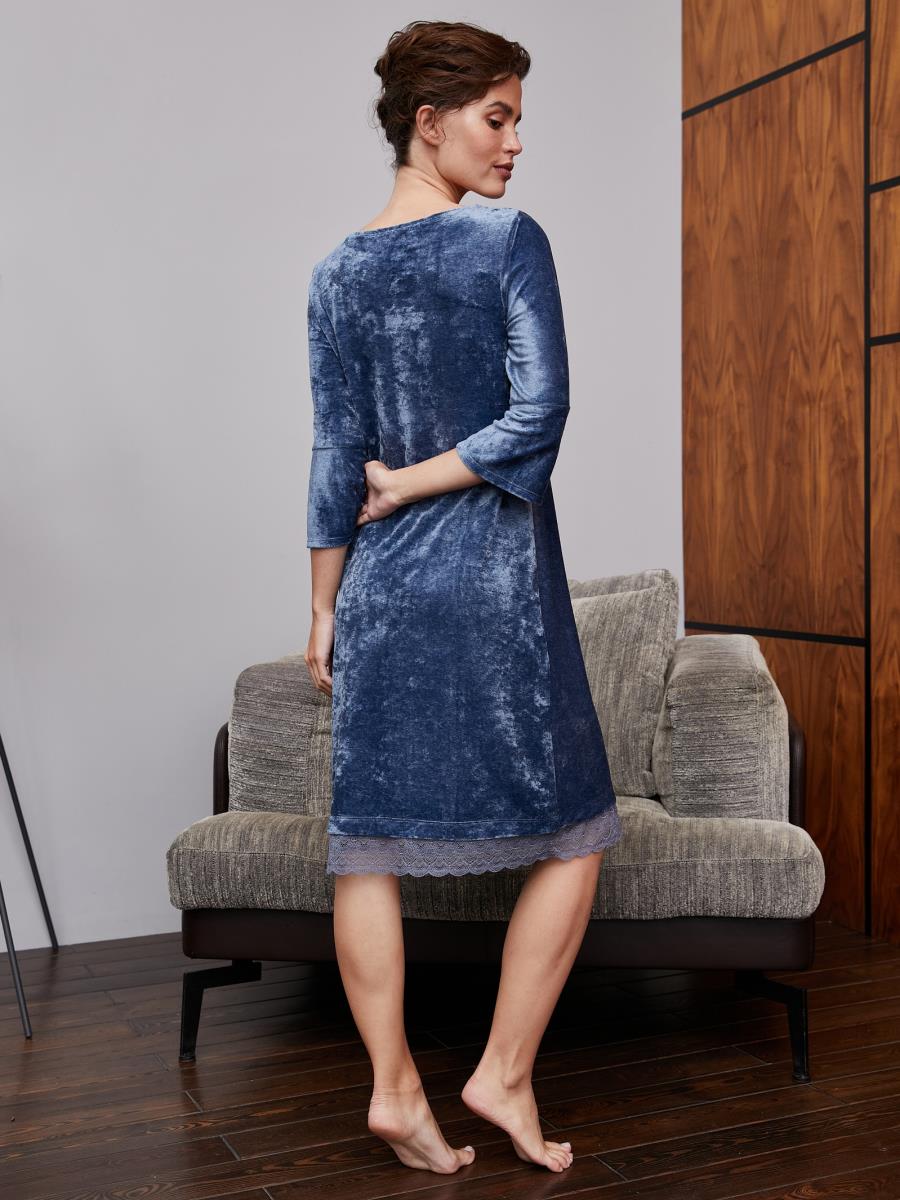 Платье жен Mia Cara AW20WV306A Veloure синий меланж - 1